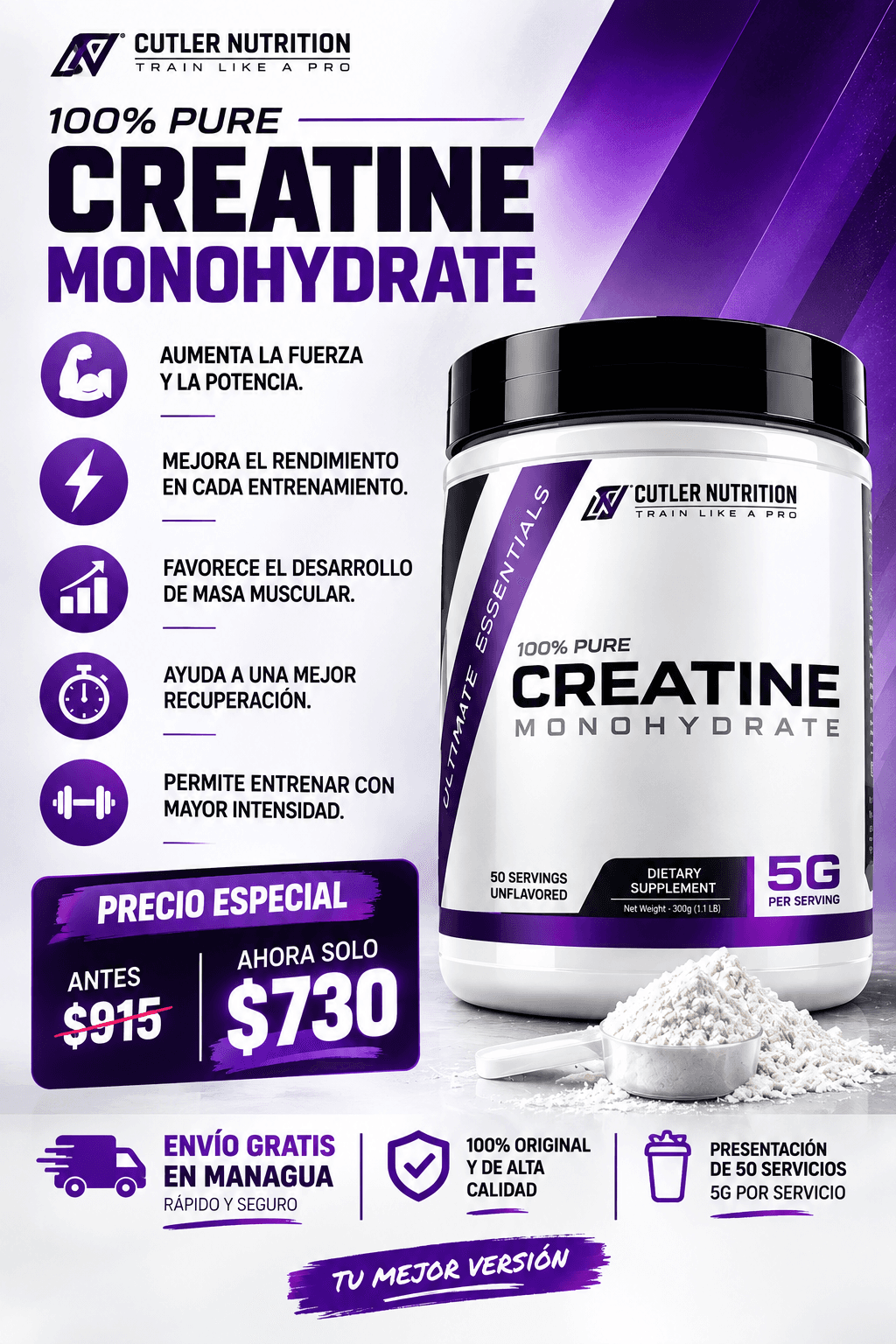 Creatina cutler nutrition